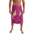 Polynesian Hibiscus and Plumeria with Tapa Pattern Lavalava Pink Color