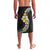 Pacific Hibiscus and Plumeria with Tapa Pattern Lavalava Black Color