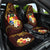 Tonga Ngatu and Hibiscus with Polynesian Tattoo Car Seat Cover Gold and Oxblood Color