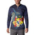 Tonga Vava'u Humpback Whale Blue Water Button Sweatshirt Polynesian Hibiscus Flowers