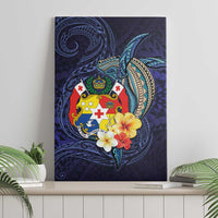 Tonga Vava'u Humpback Whale Blue Water Canvas Wall Art Polynesian Hibiscus Flowers LT03 - Polynesian Pride