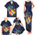 Tonga Vava'u Humpback Whale Blue Water Family Matching Tank Maxi Dress and Hawaiian Shirt Polynesian Hibiscus Flowers