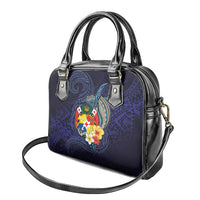 Tonga Vava'u Humpback Whale Blue Water Shoulder Handbag Polynesian Hibiscus Flowers LT03 - Polynesian Pride