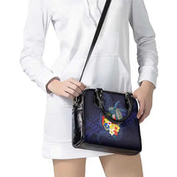 Tonga Vava'u Humpback Whale Blue Water Shoulder Handbag Polynesian Hibiscus Flowers LT03 - Polynesian Pride