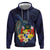 Tonga Vava'u Humpback Whale Blue Water Zip Hoodie Polynesian Hibiscus Flowers