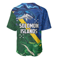 Solomon Islands Polynesian Tribal Shark and Crocodile Baseball Jersey LT03 - Polynesian Pride