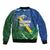 Solomon Islands Polynesian Tribal Shark and Crocodile Bomber Jacket