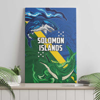 Solomon Islands Polynesian Tribal Shark and Crocodile Canvas Wall Art LT03 - Polynesian Pride