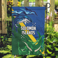 Solomon Islands Polynesian Tribal Shark and Crocodile Garden Flag LT03 Garden Flag Blue - Polynesian Pride