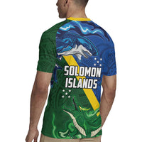 Solomon Islands Polynesian Tribal Shark and Crocodile Rugby Jersey LT03 - Polynesian Pride