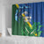 Solomon Islands Polynesian Tribal Shark and Crocodile Shower Curtain