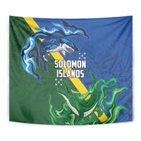 Solomon Islands Polynesian Tribal Shark and Crocodile Tapestry LT03 - Polynesian Pride