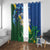 Solomon Islands Polynesian Tribal Shark and Crocodile Window Curtain