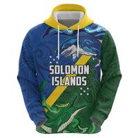 Solomon Islands Polynesian Tribal Shark and Crocodile Zip Hoodie LT03 - Polynesian Pride