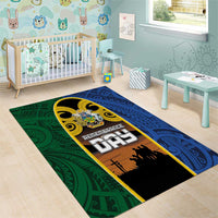 Solomon Islands Remembrance Day Area Rug Lest We Forget and Polynesian Tattoo Pattern LT03 - Polynesian Pride