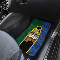 Solomon Islands Remembrance Day Car Mats Lest We Forget and Polynesian Tattoo Pattern LT03 - Polynesian Pride