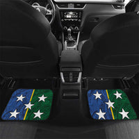 Solomon Islands Remembrance Day Car Mats Lest We Forget and Polynesian Tattoo Pattern LT03 Set 2pcs - Back Black - Polynesian Pride