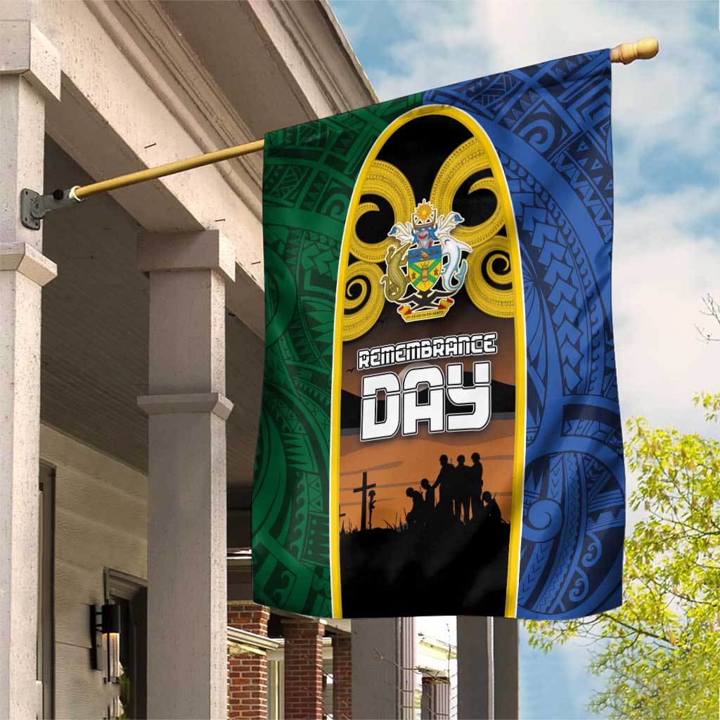 Solomon Islands Remembrance Day Garden Flag Lest We Forget and Polynesian Tattoo Pattern LT03 House Flag Black - Polynesian Pride