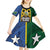 Solomon Islands Remembrance Day Kid Short Sleeve Dress Lest We Forget and Polynesian Tattoo Pattern