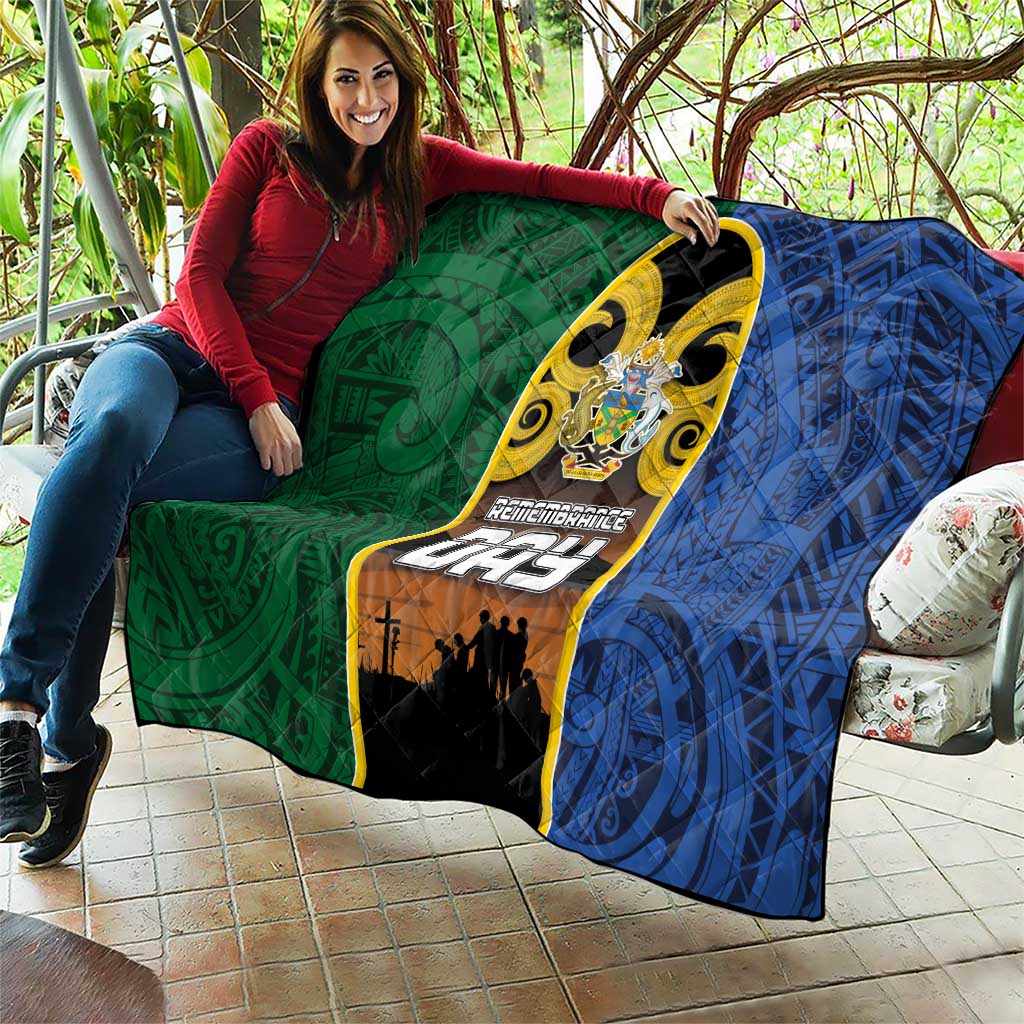 Solomon Islands Remembrance Day Quilt Lest We Forget and Polynesian Tattoo Pattern LT03 - Polynesian Pride