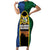 Solomon Islands Remembrance Day Short Sleeve Bodycon Dress Lest We Forget and Polynesian Tattoo Pattern