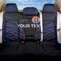 Personalised Tahiti Triathlon Polynesian Pattern Back Car Seat Cover LT03 One Size Black - Polynesian Pride
