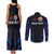 Personalised Tahiti Triathlon Polynesian Pattern Couples Matching Tank Maxi Dress and Long Sleeve Button Shirt