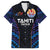 Personalised Tahiti Triathlon Polynesian Pattern Family Matching Off The Shoulder Long Sleeve Dress and Hawaiian Shirt