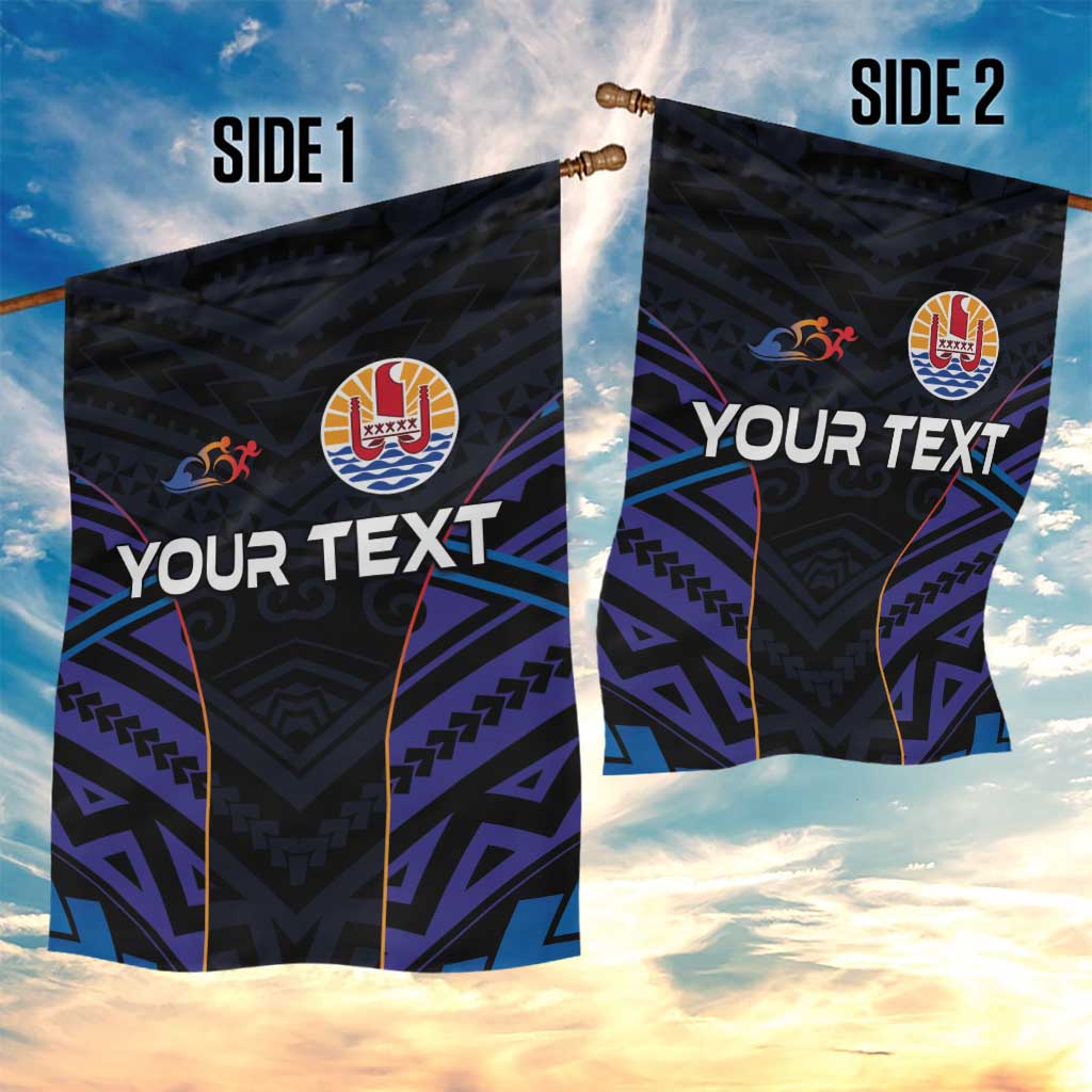 Personalised Tahiti Triathlon Polynesian Pattern Garden Flag LT03 - Polynesian Pride