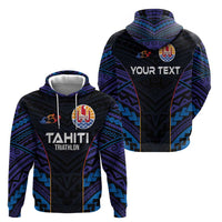 Personalised Tahiti Triathlon Polynesian Pattern Hoodie LT03 - Polynesian Pride