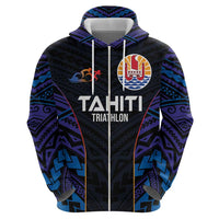 Personalised Tahiti Triathlon Polynesian Pattern Hoodie LT03 - Polynesian Pride