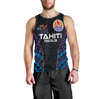 Personalised Tahiti Triathlon Polynesian Pattern Men Tank Top LT03 - Polynesian Pride
