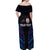 Personalised Tahiti Triathlon Polynesian Pattern Off Shoulder Maxi Dress