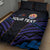 Personalised Tahiti Triathlon Polynesian Pattern Quilt Bed Set