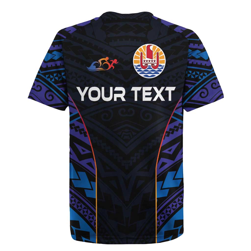 Personalised Tahiti Triathlon Polynesian Pattern Rugby Jersey LT03 - Polynesian Pride