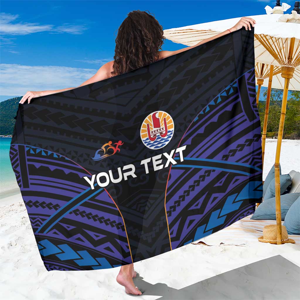 Personalised Tahiti Triathlon Polynesian Pattern Sarong