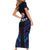 Personalised Tahiti Triathlon Polynesian Pattern Short Sleeve Bodycon Dress