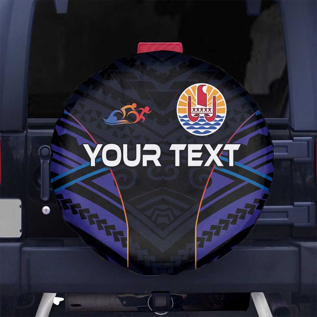 Personalised Tahiti Triathlon Polynesian Pattern Spare Tire Cover LT03 - Polynesian Pride