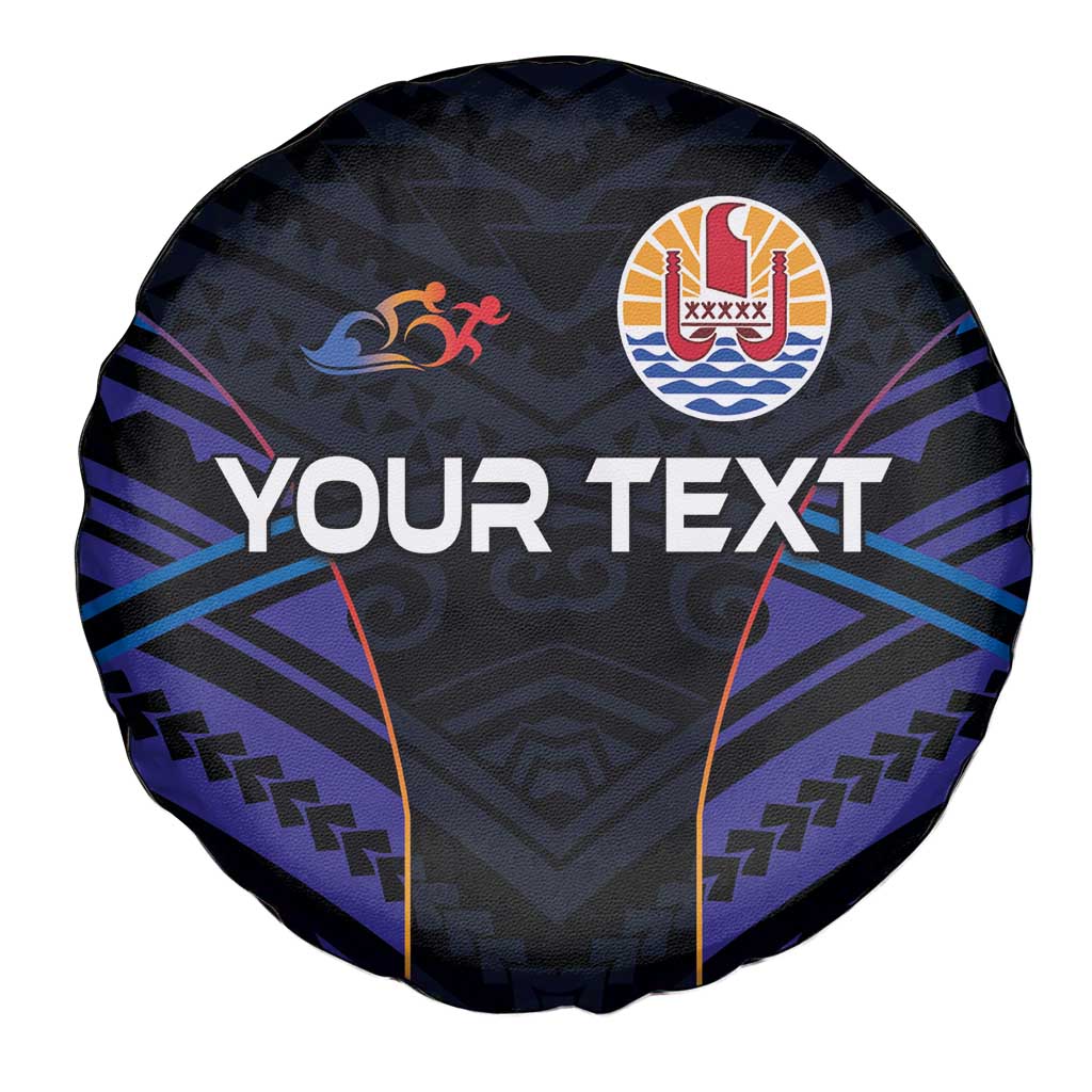 Personalised Tahiti Triathlon Polynesian Pattern Spare Tire Cover LT03 - Polynesian Pride