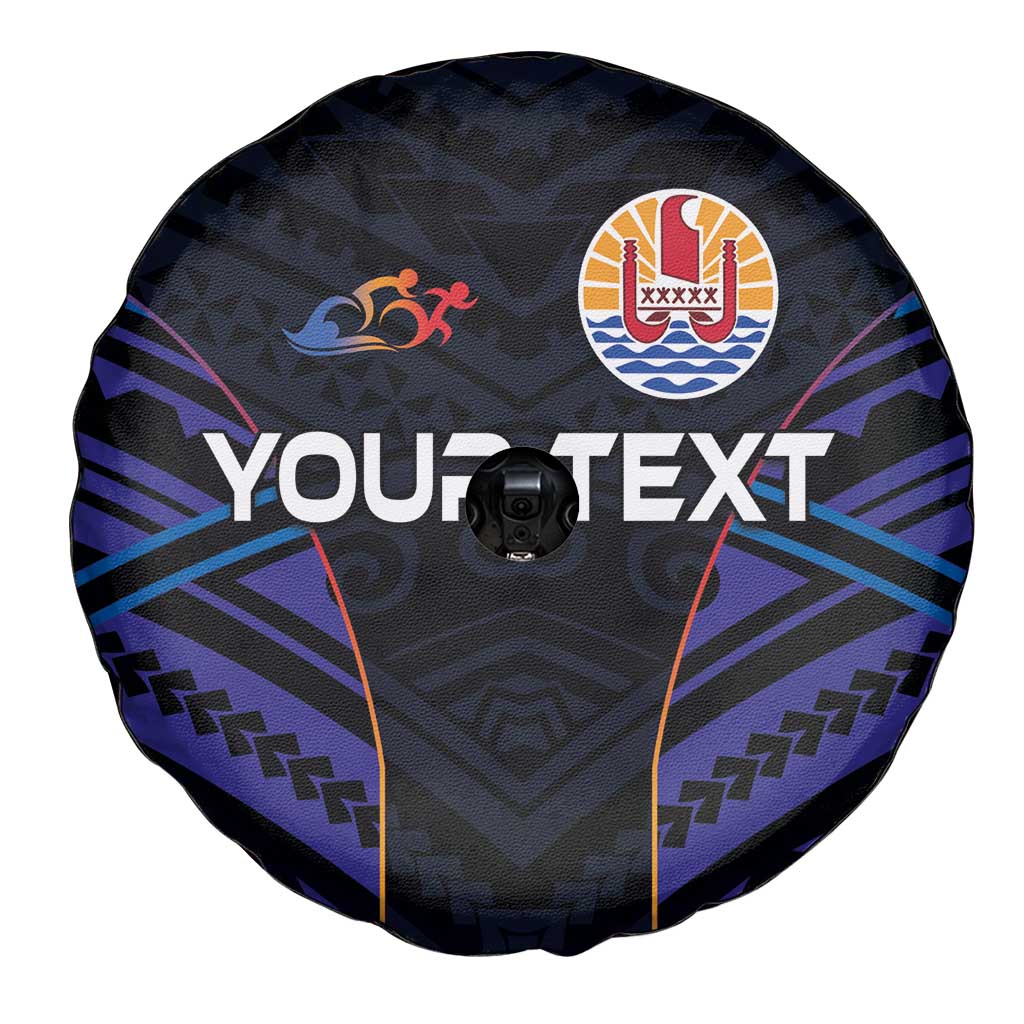 Personalised Tahiti Triathlon Polynesian Pattern Spare Tire Cover LT03 - Polynesian Pride
