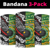 Personalised Aotearoa and Australia Lawn Bowls Neck Gaiter Maori Fern and Aboriginal Pattern LT03 package One Size: 25*50cm Multicolor - Polynesian Pride
