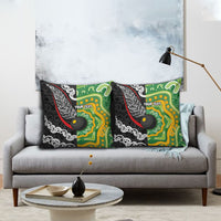 Personalised Aotearoa and Australia Lawn Bowls Pillow Cover Maori Fern and Aboriginal Pattern LT03 - Polynesian Pride