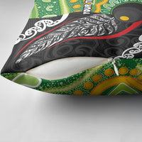 Personalised Aotearoa and Australia Lawn Bowls Pillow Cover Maori Fern and Aboriginal Pattern LT03 - Polynesian Pride