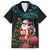 Personalized New Zealand Christmas Family Matching Off Shoulder Maxi Dress and Hawaiian Shirt Maori Santa Pikorua and Pohutukawa Meri Kirihimete LT03 Dad's Shirt - Short Sleeve Black - Polynesian Pride