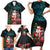 Personalized New Zealand Christmas Family Matching Short Sleeve Bodycon Dress and Hawaiian Shirt Maori Santa Pikorua and Pohutukawa Meri Kirihimete LT03 - Polynesian Pride