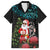 Personalized New Zealand Christmas Family Matching Short Sleeve Bodycon Dress and Hawaiian Shirt Maori Santa Pikorua and Pohutukawa Meri Kirihimete LT03 Dad's Shirt - Short Sleeve Black - Polynesian Pride