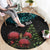 Personalized New Zealand Christmas Round Carpet Maori Santa Pikorua and Pohutukawa Meri Kirihimete LT03 - Polynesian Pride