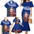 Personalized New Zealand Christmas Family Matching Mermaid Dress and Hawaiian Shirt Maori Santa Pikorua and Pohutukawa Meri Kirihimete Blue LT03 - Polynesian Pride