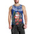 Personalized New Zealand Christmas Men Tank Top Maori Santa Pikorua and Pohutukawa Meri Kirihimete Blue LT03 - Polynesian Pride