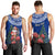 Personalized New Zealand Christmas Men Tank Top Maori Santa Pikorua and Pohutukawa Meri Kirihimete Blue LT03 - Polynesian Pride